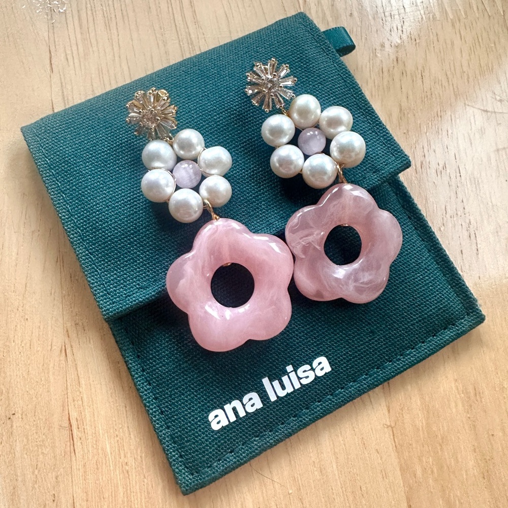 ANA LUISA GOLD DROP PEARL EARRINGS